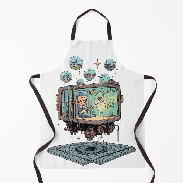 Aperçu de l'œuvre Idea Maker – Steampunk Inventor Creating Dreams créée et vendue par PLUSHIWORLDtm.