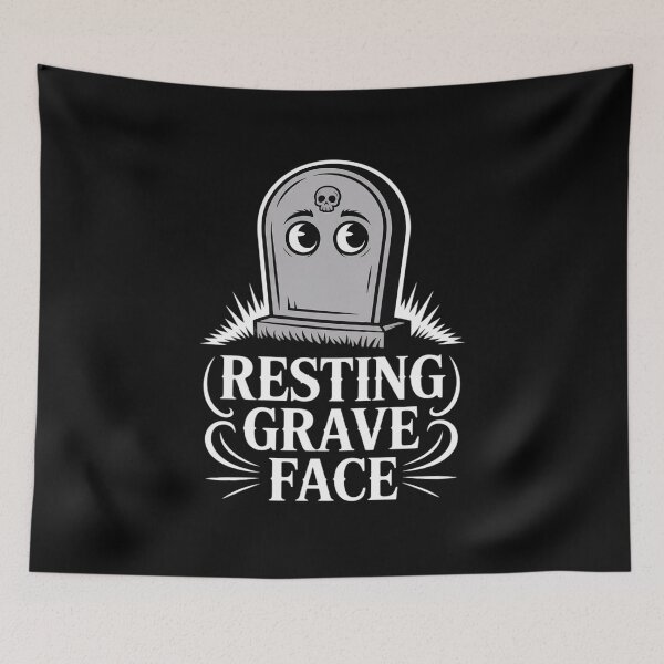 Item preview, Resting Grave Face Spooky Halloween Graphic designed and sold by GasVille.