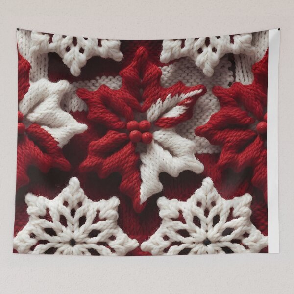 Item preview, Christmas theme, Knitted Fabric-look Texture, Red White Colors (image size 8320x12480) designed and sold by Digital-Davinci.