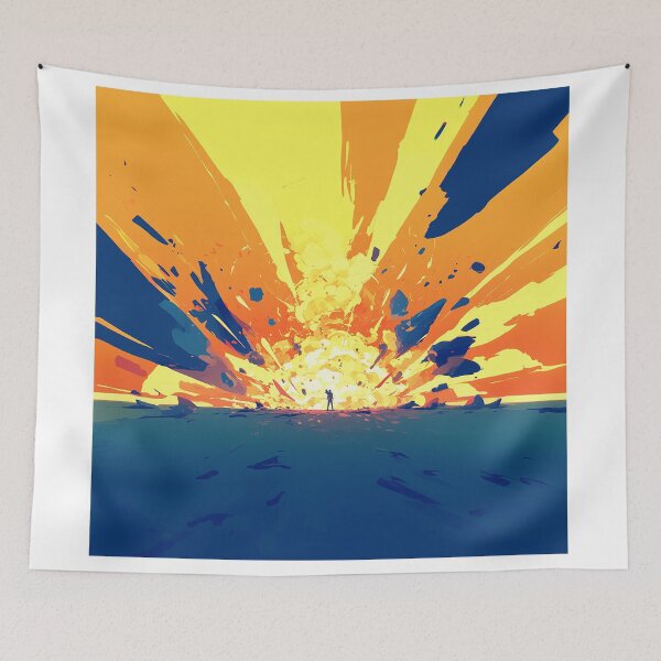 Item preview, Silhouette Facing Massive Explosion designed and sold by Christian Weiss.