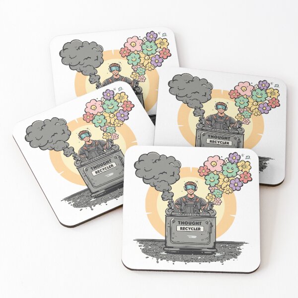 Item preview, hought Recycle – Creative Mind Transformation Retro Illustration designed and sold by PLUSHIWORLDtm.