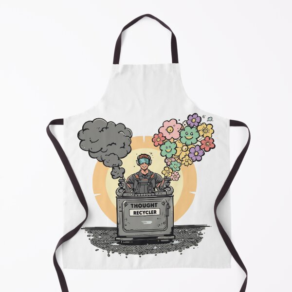Item preview, hought Recycle – Creative Mind Transformation Retro Illustration designed and sold by PLUSHIWORLDtm.