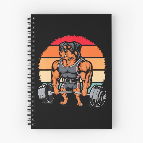 Item preview, Muscle Rottweiler Dog Deadlifting Gym Weightlifting Workout designed and sold by MyraLorri.