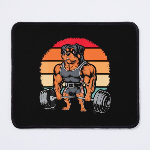 Item preview, Muscle Rottweiler Dog Deadlifting Gym Weightlifting Workout designed and sold by MyraLorri.