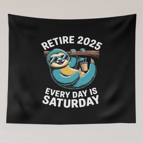 Item preview, Retired 2025 Every Day Is Saturday Retirement Sloth designed and sold by GasVille.