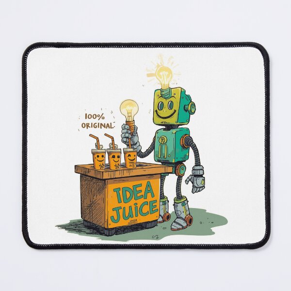 Item preview, Cute Retro Robot Serving Idea Juice – Original Cartoon Illustration designed and sold by PLUSHIWORLDtm.