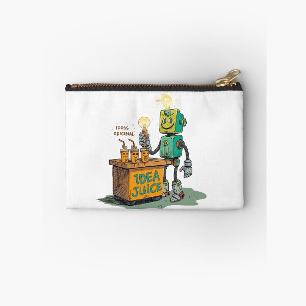 Item preview, Cute Retro Robot Serving Idea Juice – Original Cartoon Illustration designed and sold by PLUSHIWORLDtm.