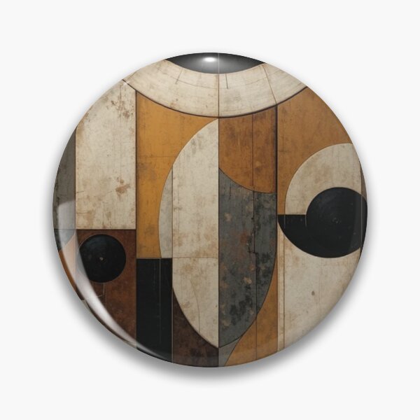 Item preview, Bauhaus Silence: Non-Objective Geometry in Burnt Umber and Fog Gray designed and sold by mrpuchleitner.