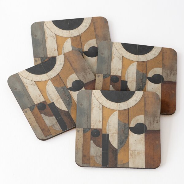 Item preview, Bauhaus Silence: Non-Objective Geometry in Burnt Umber and Fog Gray designed and sold by mrpuchleitner.