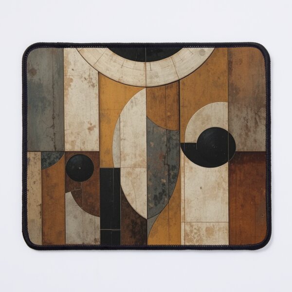Item preview, Bauhaus Silence: Non-Objective Geometry in Burnt Umber and Fog Gray designed and sold by mrpuchleitner.