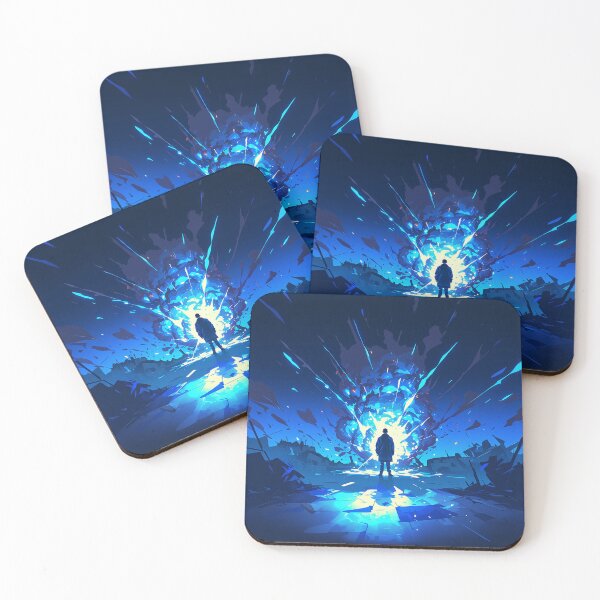 Item preview, Lone Figure in Blue Explosion designed and sold by Christian Weiss.
