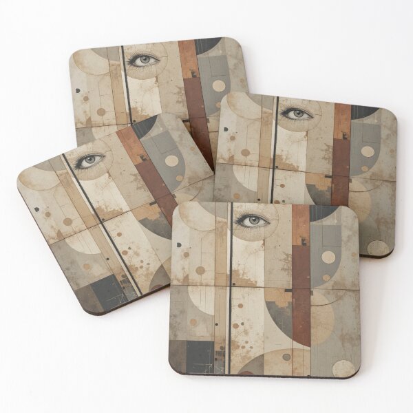 Item preview, Bauhaus Orbit: Pure Geometric Abstraction in Oxide Red and Cold Slate designed and sold by mrpuchleitner.