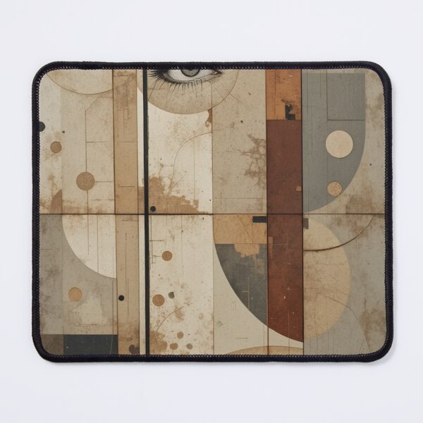 Item preview, Bauhaus Orbit: Pure Geometric Abstraction in Oxide Red and Cold Slate designed and sold by mrpuchleitner.