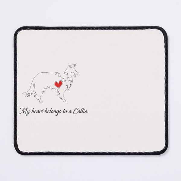 Item preview, My Heart Belongs To A Collie Minimalist Line Art Dog Lover Design designed and sold by anandsiva2703.