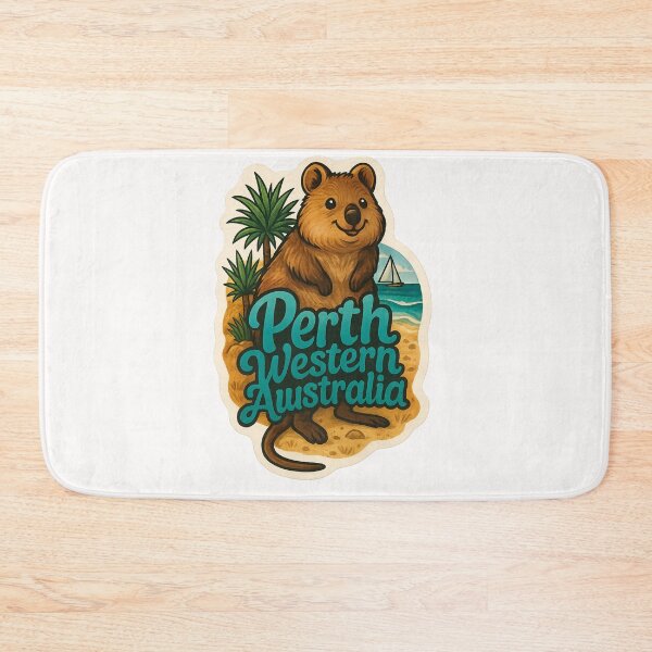 Item preview,  Perth, Western Australia – Quokka on Rottnest Island Beach designed and sold by Places On Earth.