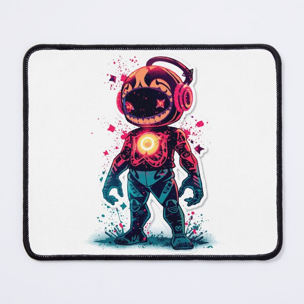 Item preview, Neon Astral Graffiti Character | Street Art Cosmic Robot | Vibrant Urban Cartoon Design designed and sold by PLUSHIWORLDtm.