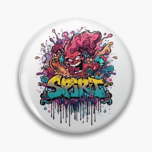 Item preview, SQUIRT Graffiti Monster | Explosive Street Art Design | Vibrant Urban Cartoon Style designed and sold by PLUSHIWORLDtm.