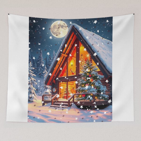 Item preview, Christmas Cabin Glow designed and sold by Digitalhub12.