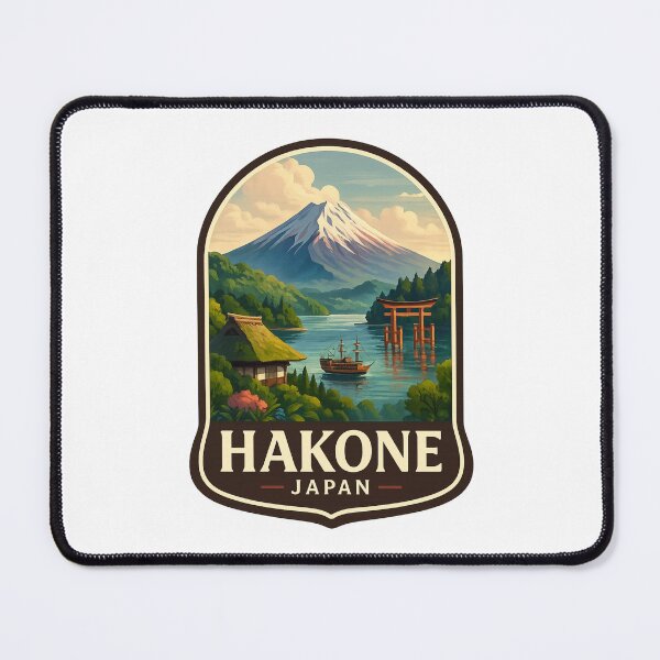 Item preview, Hakone, Japan – Lake Ashi and Mt. Fuji with Torii Gate designed and sold by Places On Earth.