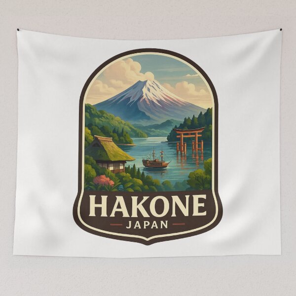 Item preview,  Hakone, Japan – Lake Ashi and Mt. Fuji with Torii Gate designed and sold by Places On Earth.