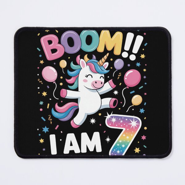 Item preview, 7 Years Old Unicorn Flossing 7th Birthday Girl Unicorn Party designed and sold by InspiredFoul.
