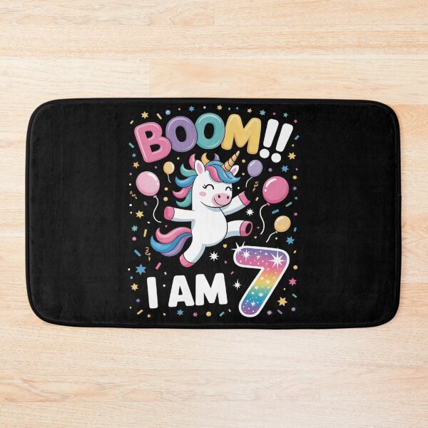Item preview, 7 Years Old Unicorn Flossing 7th Birthday Girl Unicorn Party designed and sold by InspiredFoul.
