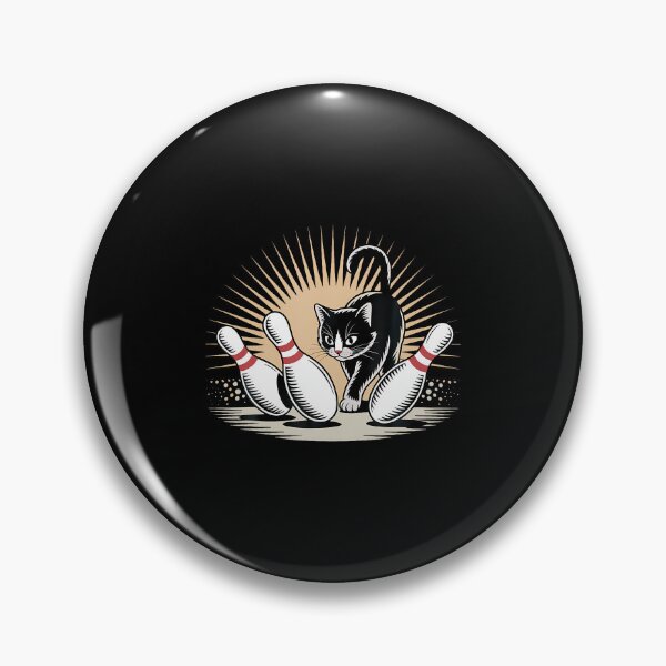 Item preview, Ornery Alley Cat Tipping Pins  Funny Bowling Attire designed and sold by ChelseaEula.