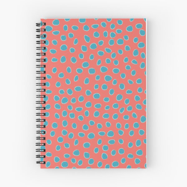 Item preview, Turquoise Coral Polka Delight Pattern designed and sold by Petra Lang.