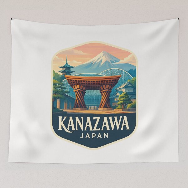 Item preview,  Kanazawa, Japan – Tsuzumi-mon Gate with Mount Fuji View designed and sold by Places On Earth.