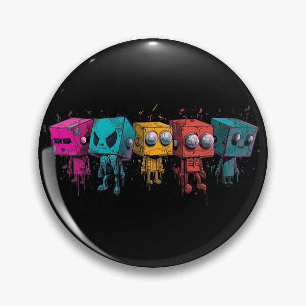 Item preview, Colorful Cube Characters - Urban Street Art Style - Vibrant Pop Art Design designed and sold by PLUSHIWORLDtm.