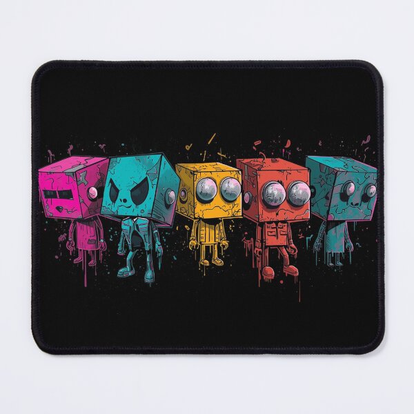 Item preview, Colorful Cube Characters - Urban Street Art Style - Vibrant Pop Art Design designed and sold by PLUSHIWORLDtm.