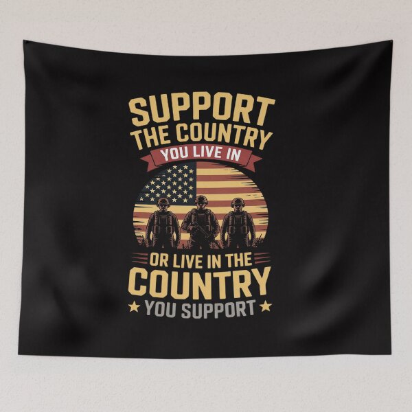 Item preview, American Flag Support The Country You Live In designed and sold by CareTopping.