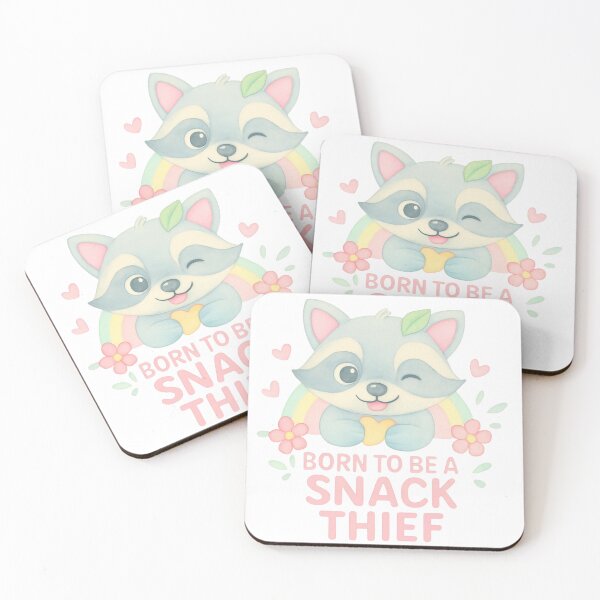 Item preview, Pastel Born to Be a Snack Thief – Cute Raccoon Mischief Design designed and sold by baggycatsworld.