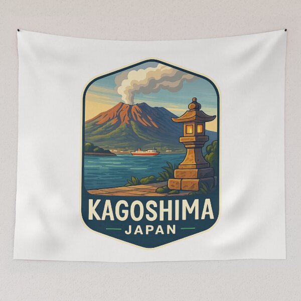 Item preview,  Kagoshima, Japan – Lantern Path by Sakurajima Volcano designed and sold by Places On Earth.