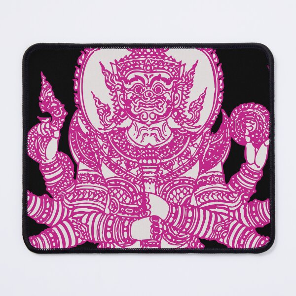 Item preview, Pink Thai Mythical Guardian Line Art | Ancient Ink Illustration designed and sold by Bspaces.