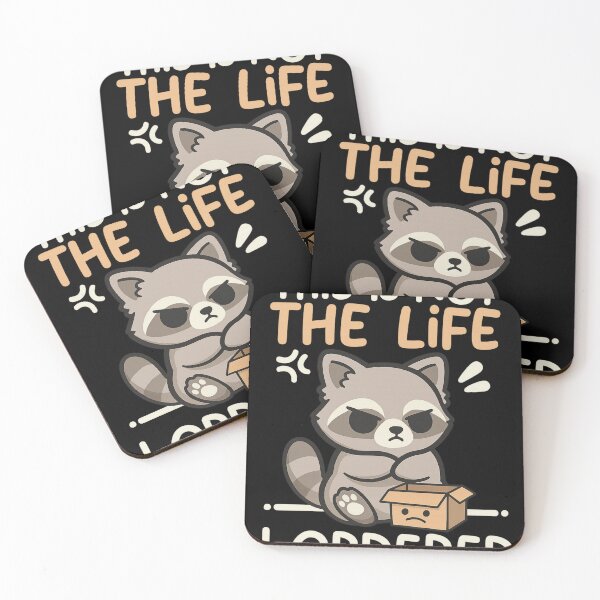 Item preview, This Is Not The Life I Ordered — Grumpy Raccoon Cartoon Design designed and sold by haitrieuic96.