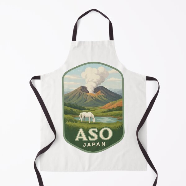 Item preview, Aso, Japan – Grazing Horse and Volcanic Landscape designed and sold by Places On Earth.