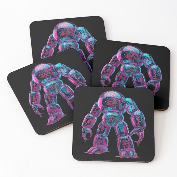 Item preview, Cyber Neon Balloon Mech – Graffiti Glow Street Art Robot designed and sold by PLUSHIWORLDtm.