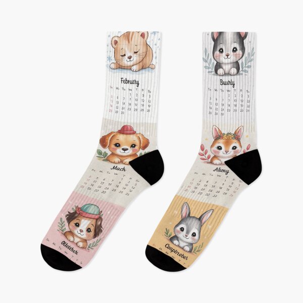 Item preview, Whimsical Animal Calendar Throw Blanket & Pillow Set - Monthly Cute Critters designed and sold by ZyxDes.