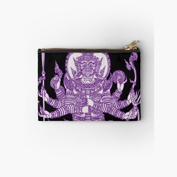 Item preview, Purple Thai Mythical Guardian Line Art | Ancient Ink Illustration designed and sold by Bspaces.