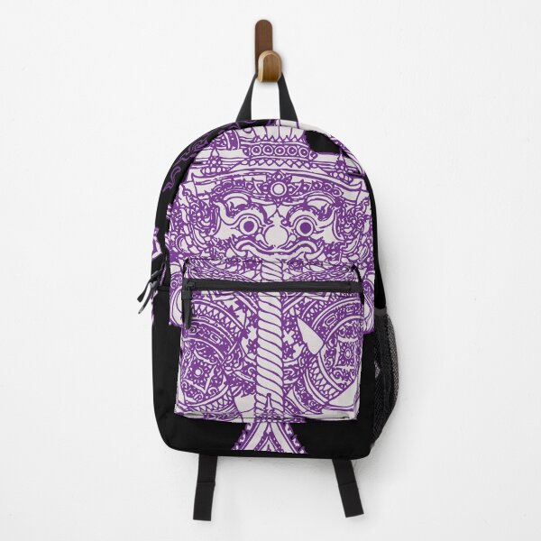 Item preview, Purple Thai Mythical Guardian Line Art | Ancient Ink Illustration designed and sold by Bspaces.