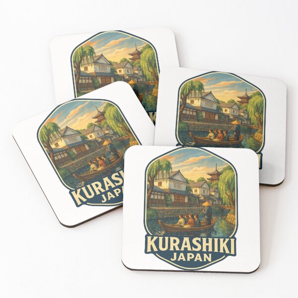Item preview, Kurashiki, Japan – Historical Canal and Pagoda designed and sold by Places On Earth.