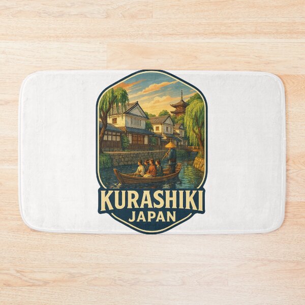 Item preview, Kurashiki, Japan – Historical Canal and Pagoda designed and sold by Places On Earth.