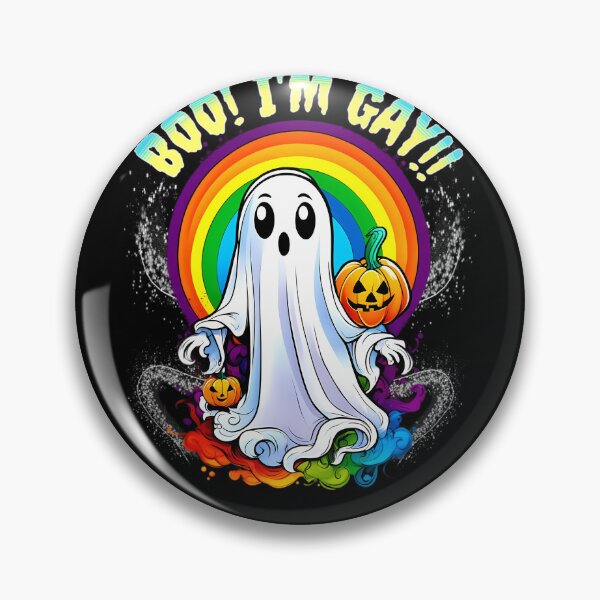 Item preview, Boo I'm Gay Funny Rainbow Ghost Pride designed and sold by PoppyMathy.