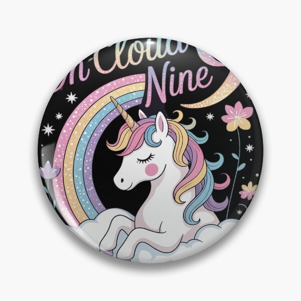 Item preview, 9-year-old Cloud Nine Cute Unicorn Girl's 9th Birthday designed and sold by InspiredFoul.
