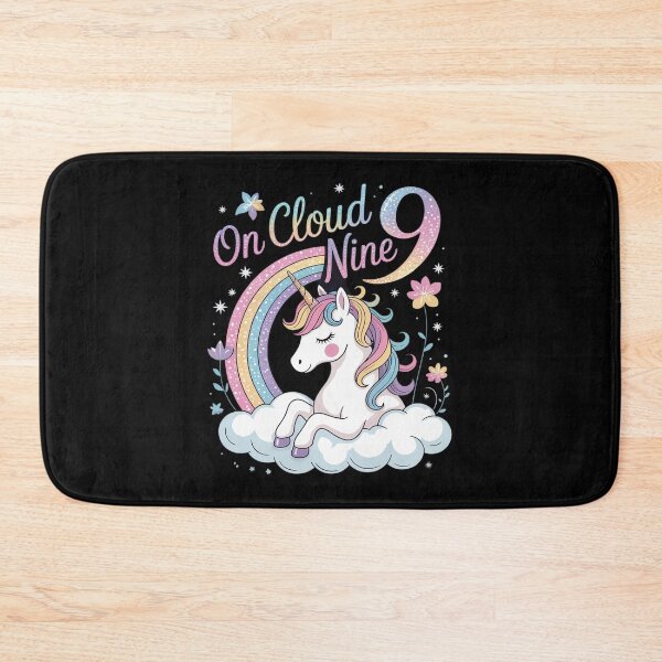 Item preview, 9-year-old Cloud Nine Cute Unicorn Girl's 9th Birthday designed and sold by InspiredFoul.