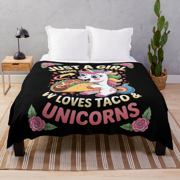 Item preview, A Girl Loves Taco And Unicorns Floral Costume Food Lover designed and sold by InspiredFoul.
