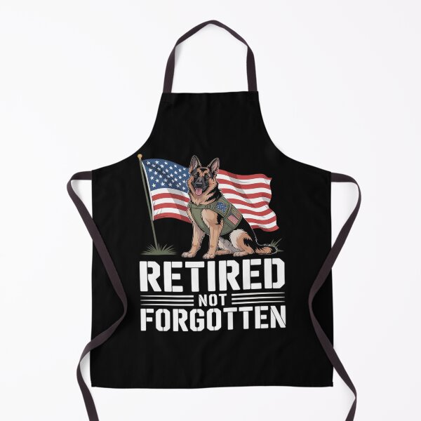 Item preview, Retired Not Forgotten Hero K9 Dog American Flag designed and sold by DetroitMug.