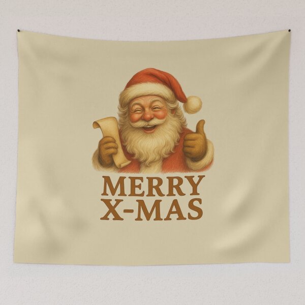 Item preview, Cheerful Santa Holding Christmas Wish List designed and sold by Morna123.