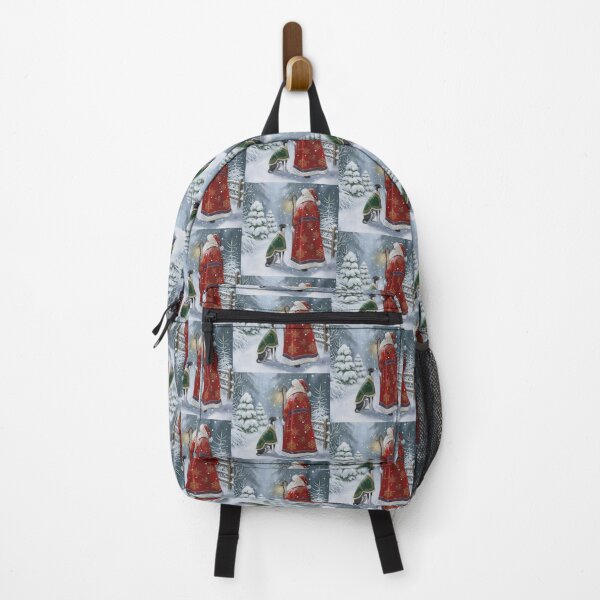 Item preview, Santa Claus and Greyhound Gazing at Winter Forest designed and sold by zoughlal.
